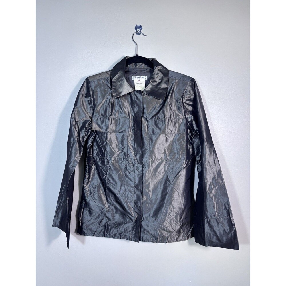 Yves Saint Laurent Rive Gauche Silk Blouse 100% Silk France Y2K Tom Ford Era XS